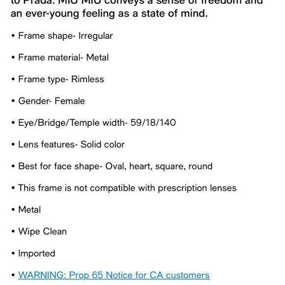 MIU MIU Runway MU50WS Pink Crystal Strass Gold Butterfly Rimless Sunglasses 50W - Picture 5 of 7